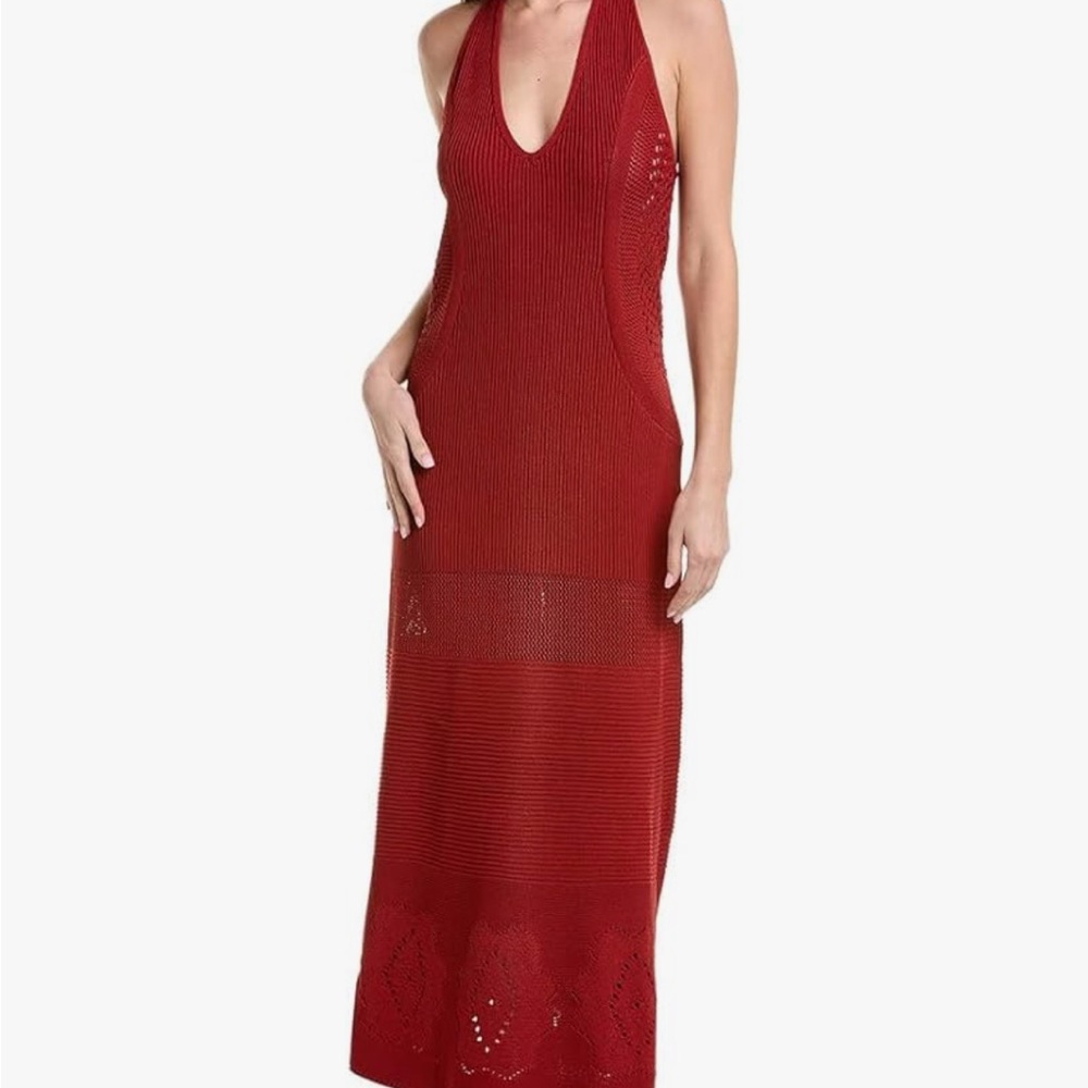 Ted Baker Deep Red Sleeveless Maxi Dress